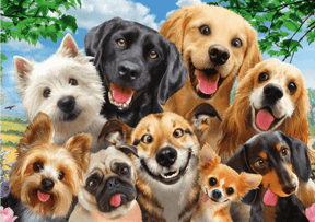 Diamantmaling Hunde Viser Tunge - SEOS Shop ®