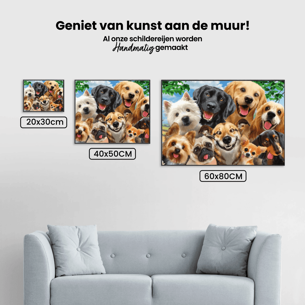Diamantmaling Hunde Viser Tunge - SEOS Shop ®