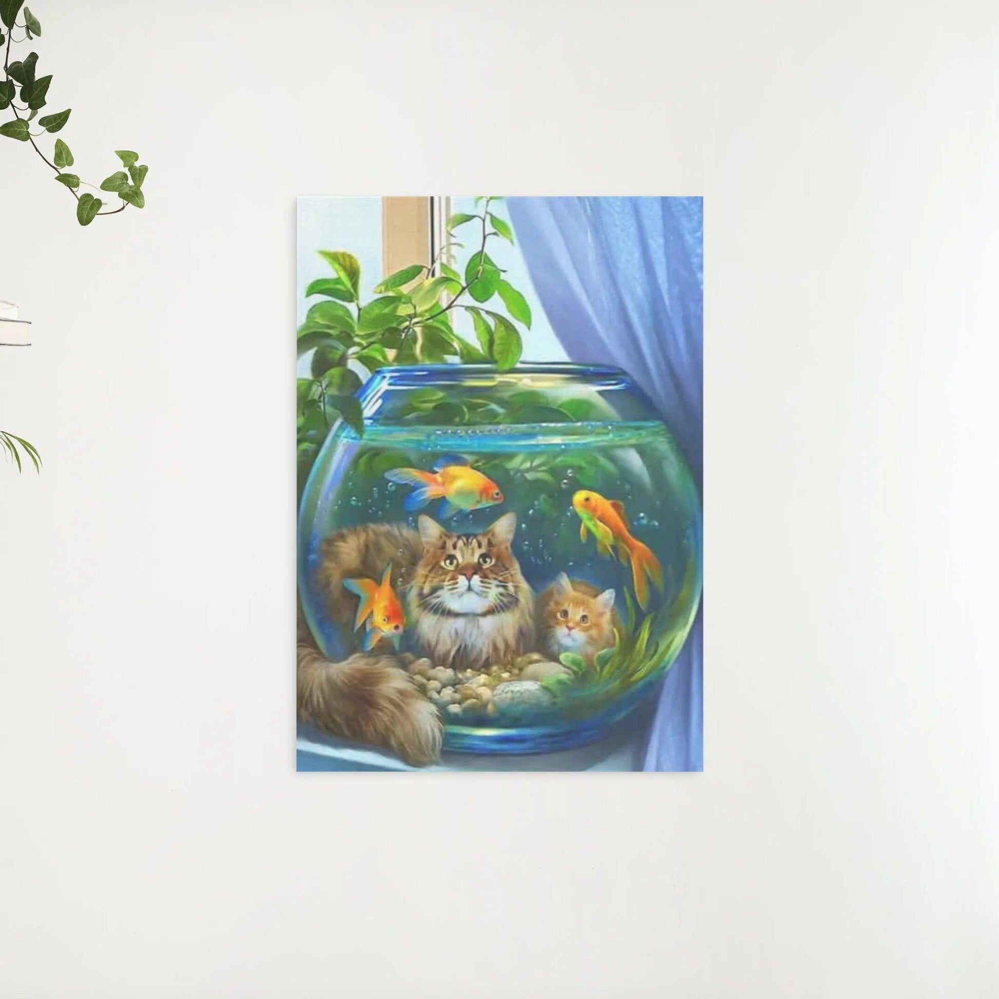 Diamantmaling Kat med Fisk - SEOS Shop ®