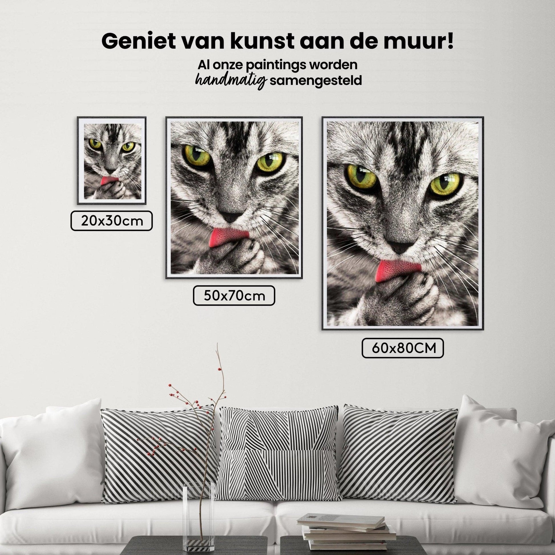 Diamantmaling Kat slikker hånd - SEOS Shop ®