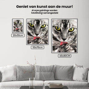 Diamantmaling Kat slikker hånd - SEOS Shop ®
