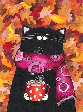 Diamantmaleri - Kat med skumfiduser - SEOS®