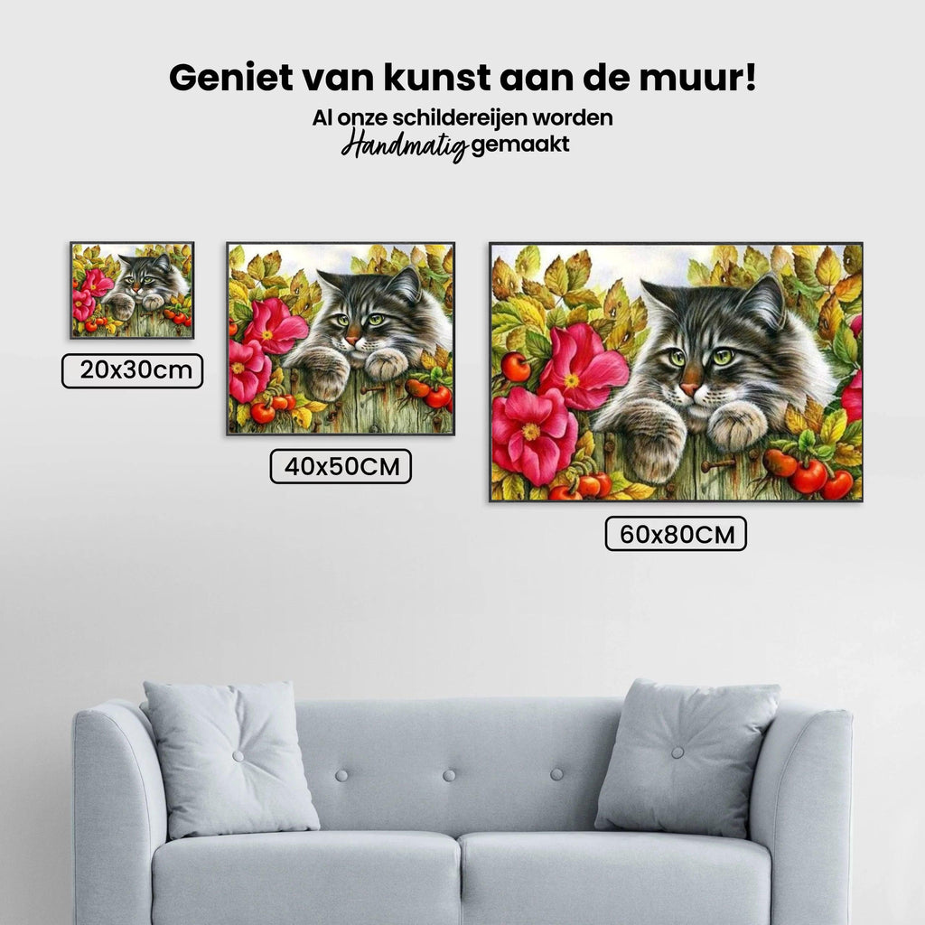 Diamantmaling Kat på hegnet - SEOS Shop ®