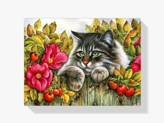 Diamantmaling Kat på hegnet - SEOS Shop ®
