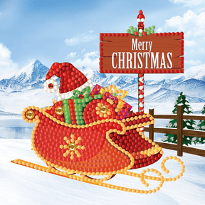 Diamantmaling julekort - sæt med 12 - inklusive kuverter