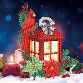 Diamantmaling julekort - sæt med 12 - inklusive kuverter