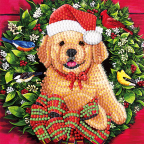 Diamantmaling julekort - sæt med 12 - inklusive kuverter