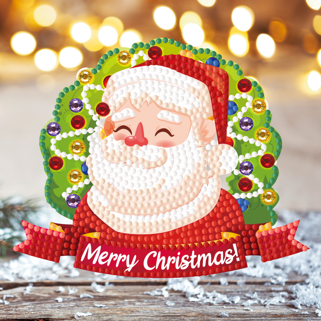 Diamantmaling julekort - sæt med 12 - inklusive kuverter