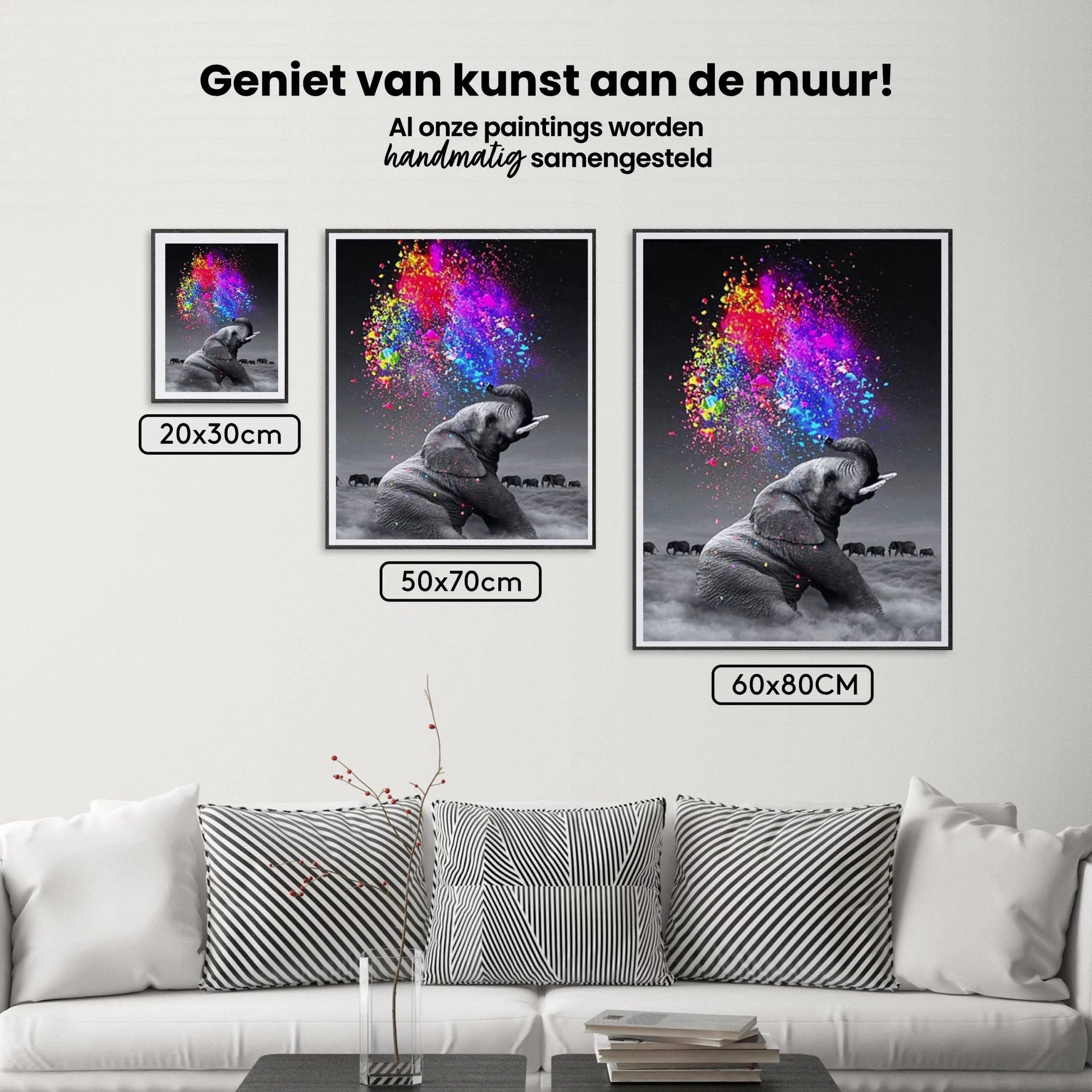 Diamantmaleri Farverig Elefant - SEOS Shop ®