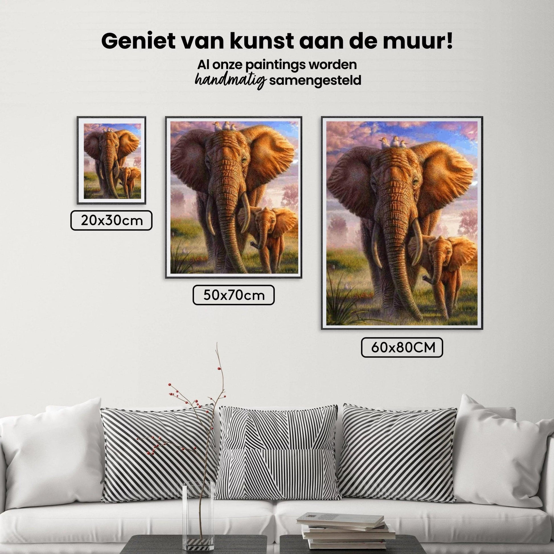 Diamantmaleri Farverig Safari Elefant - SEOS Shop ®