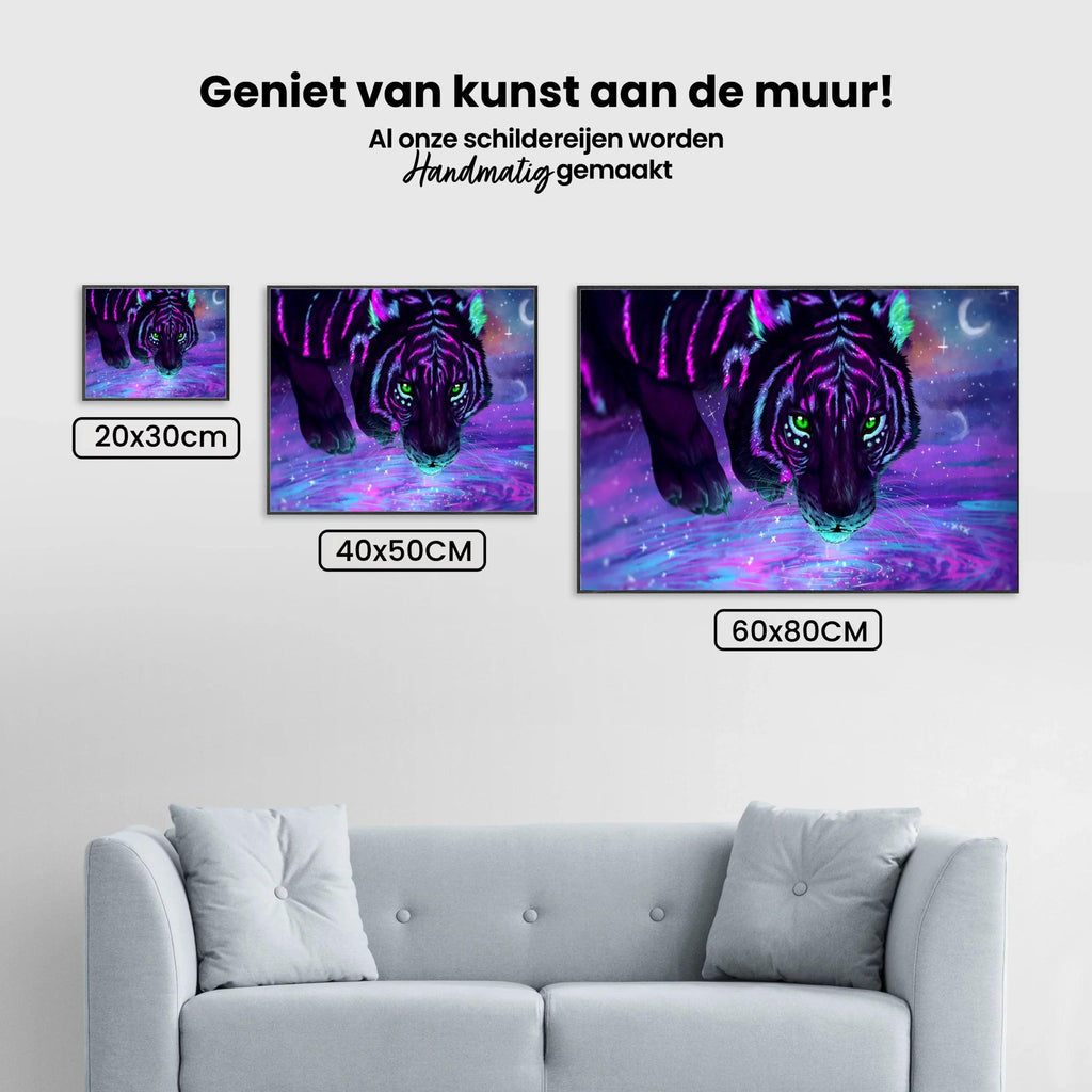 Diamantmaleri Farverig Tiger - SEOS Shop ®