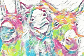 Diamantmaling Farverige Æsler - SEOS Shop ®