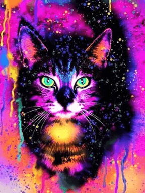 Diamantmaleri Farverig Kat - SEOS Shop ®
