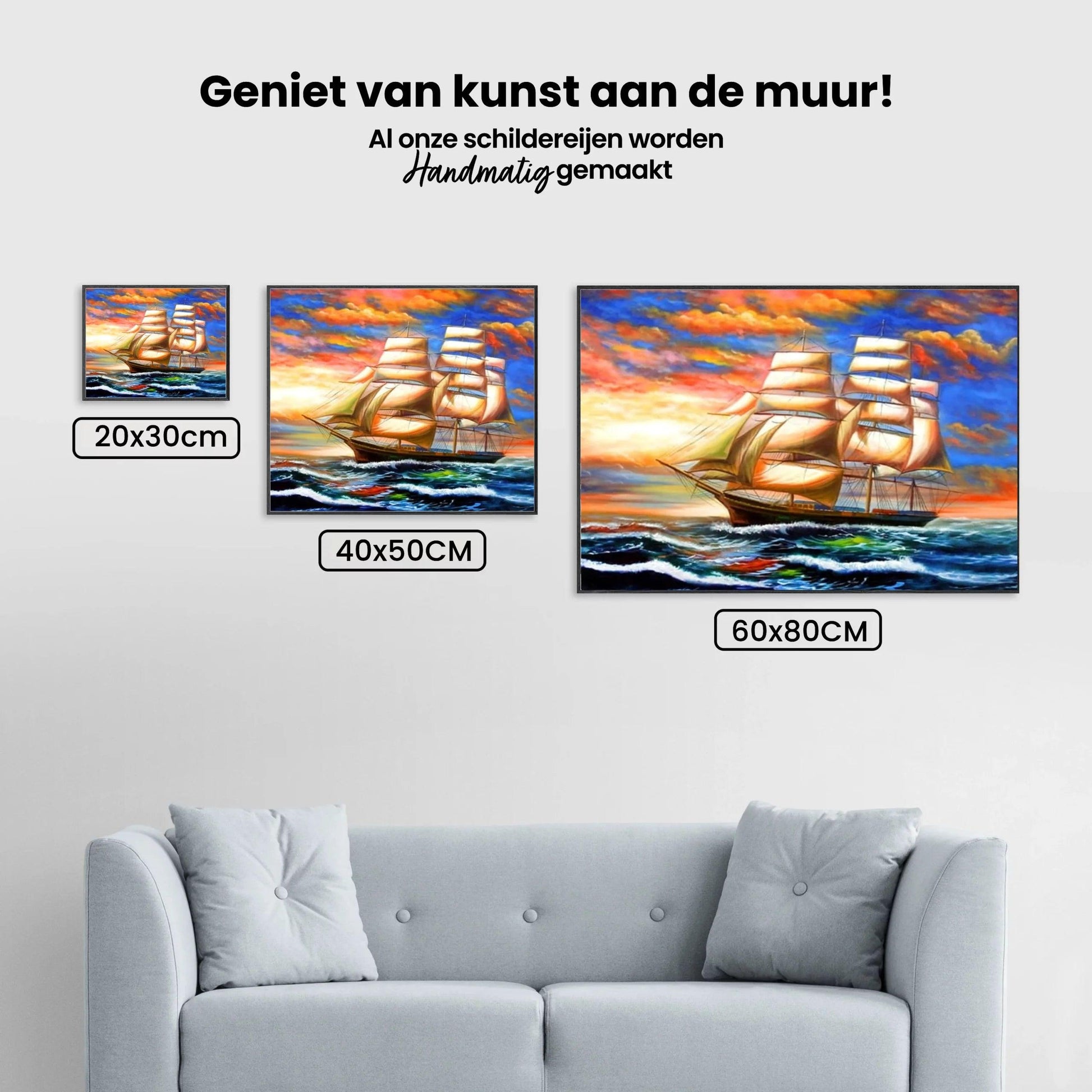 Diamantmaling Farverig Sejlbåd - SEOS Shop ®