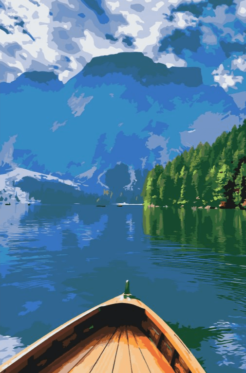 Diamantmaleri - Lago di Braies, Italien - SEOS Shop ®