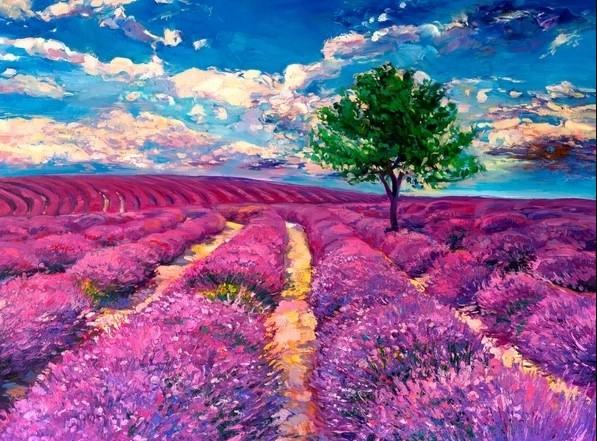 Diamantmaleri - Lavendelmarker i Provence - SEOS Shop ®