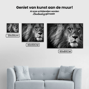 Diamantmaling Løve i sort-hvid – SEOS Shop ®