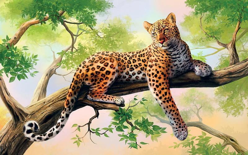Diamantmaling Liggende Leopard - SEOS Shop ®