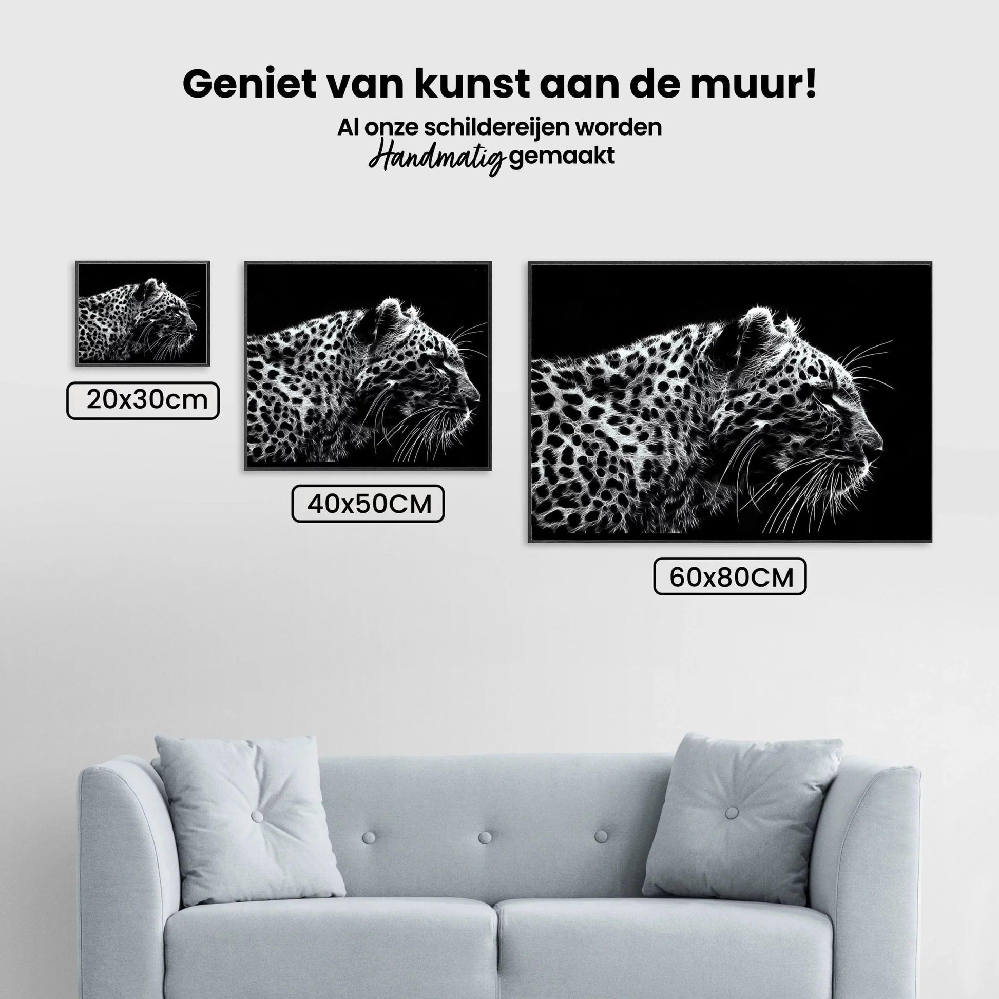 Diamantmaleri Leopard Sort og Hvid - SEOS Shop ®