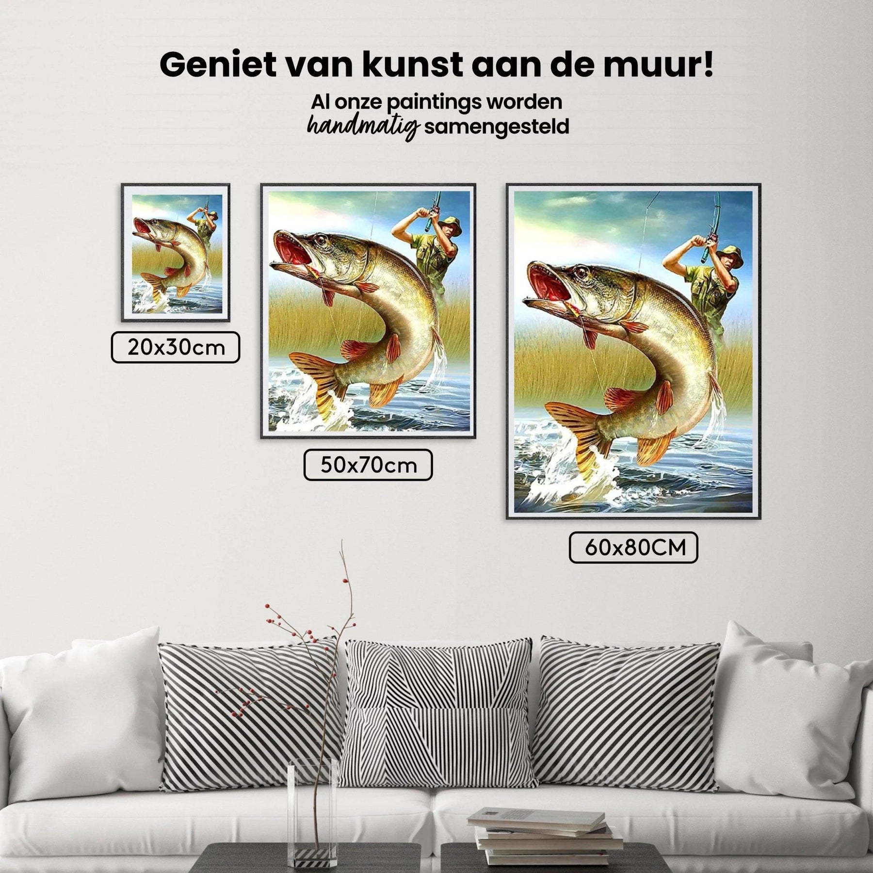 Diamantmaling Mænd der fanger fisk - SEOS Shop ®