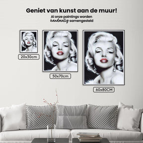 Diamantmaleri Marilyn Monroe i sort-hvid - SEOS Shop ®