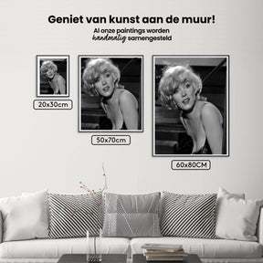 Diamantmaleri Marilyn Monroe portræt sort-hvid - SEOS Shop ®