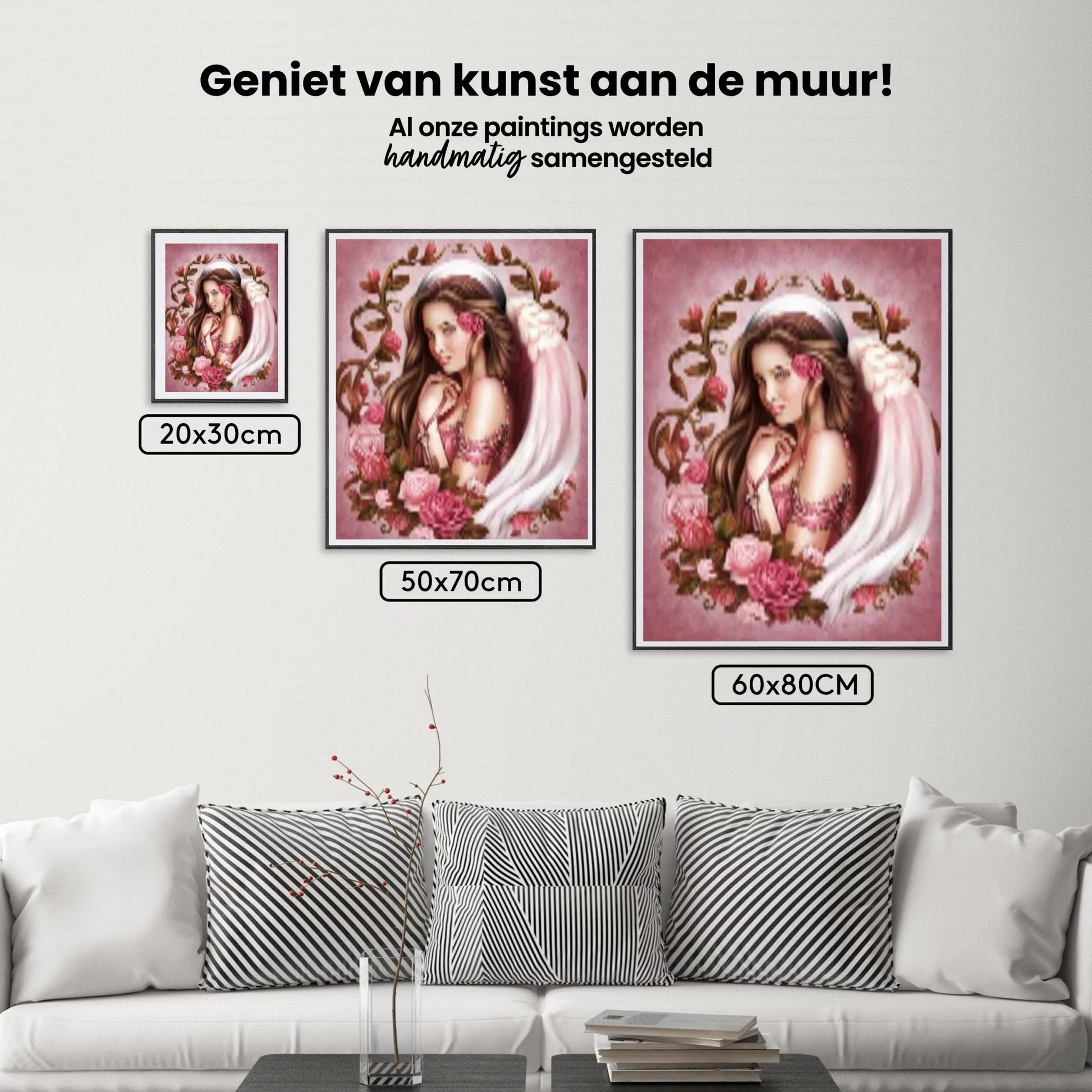 Diamantmaling Pige med Rose - SEOS Shop ®