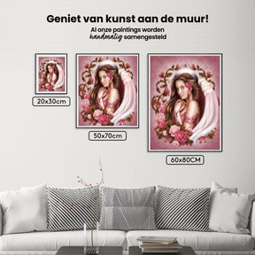 Diamantmaling Pige med Rose - SEOS Shop ®
