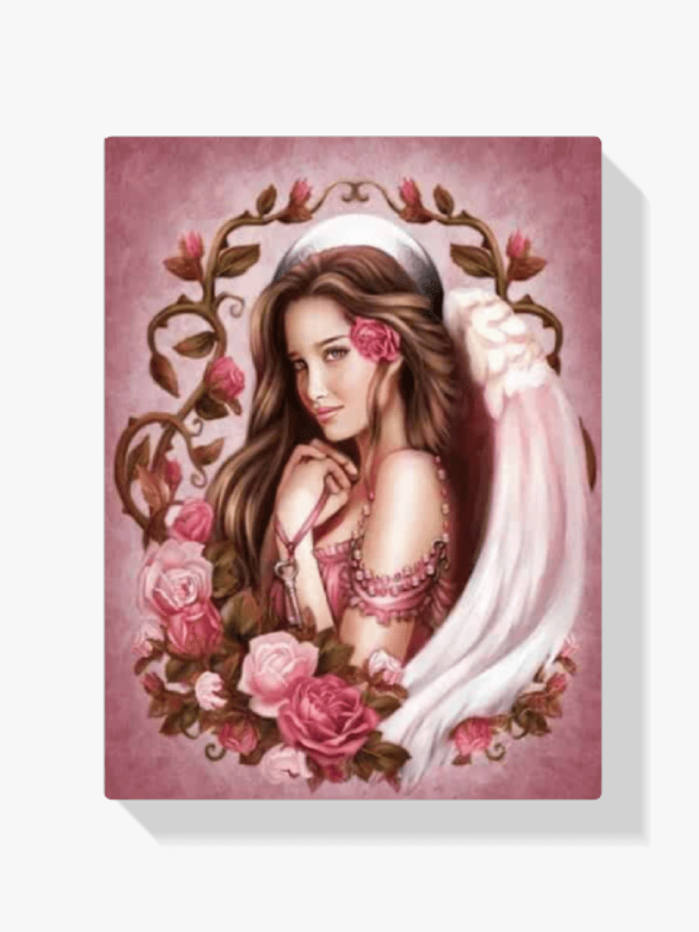Diamantmaling Pige med Rose - SEOS Shop ®
