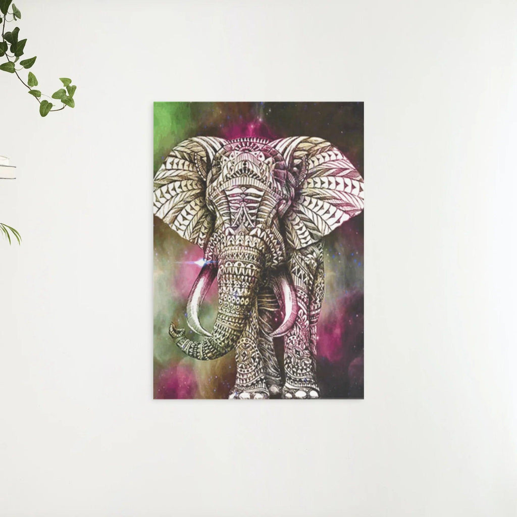 Diamantmaleri Elefant Grøn Lyserød - SEOS Shop ®