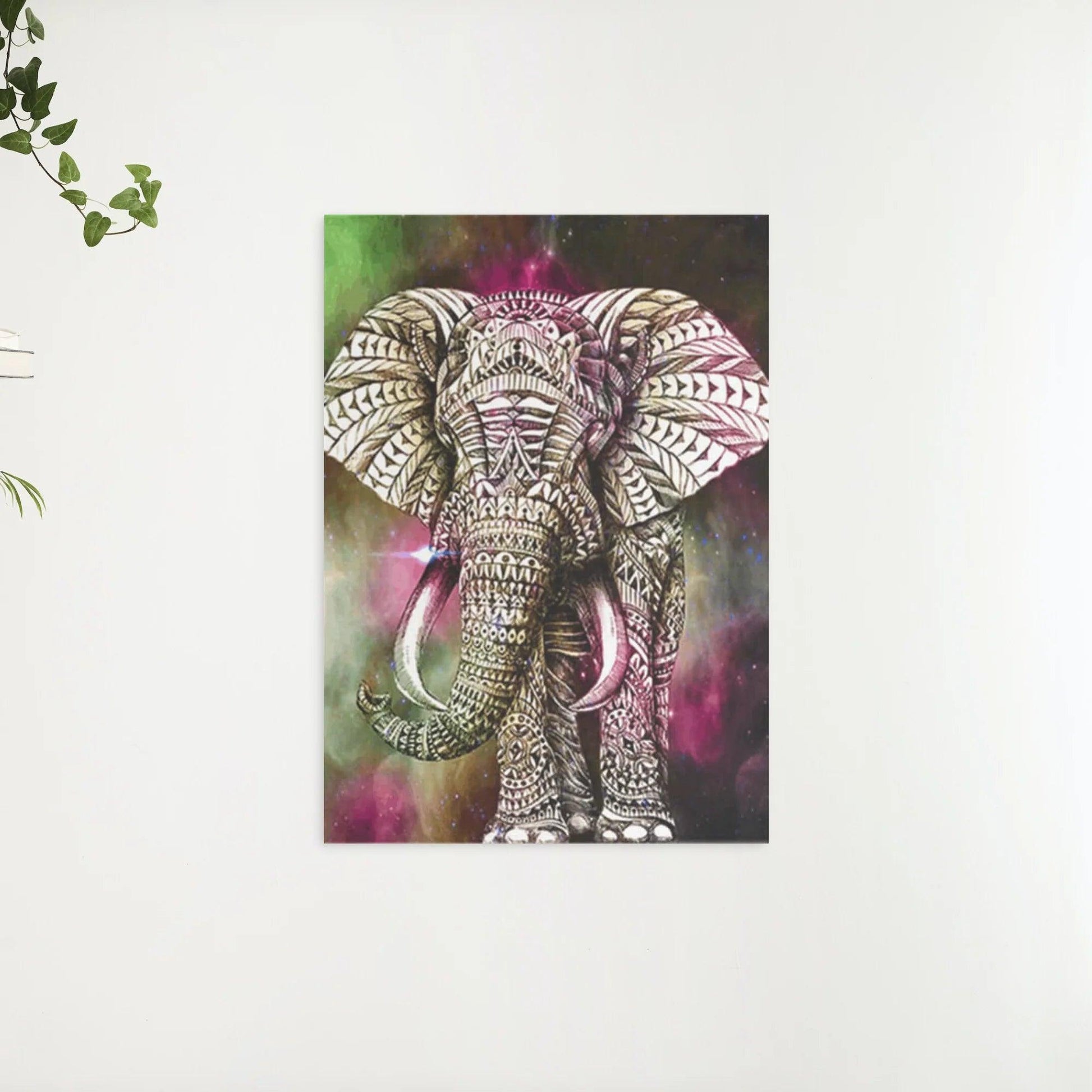 Diamantmaleri Elefant Grøn Lyserød - SEOS Shop ®