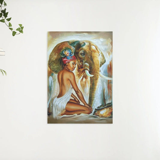 Diamantmaling Elefant med Dame - SEOS Shop ®