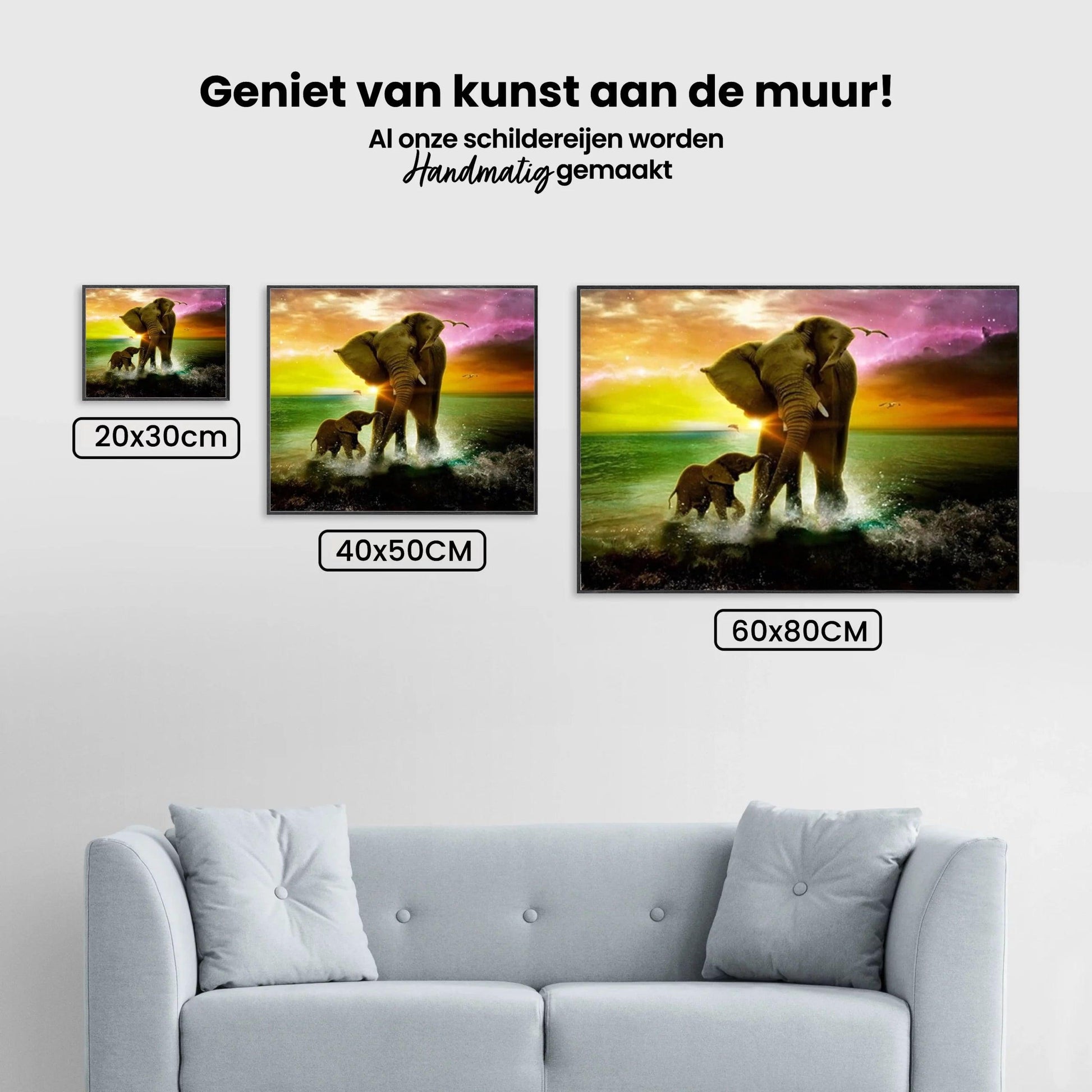 Diamantmaling Elefant med Kalv - SEOS Shop®