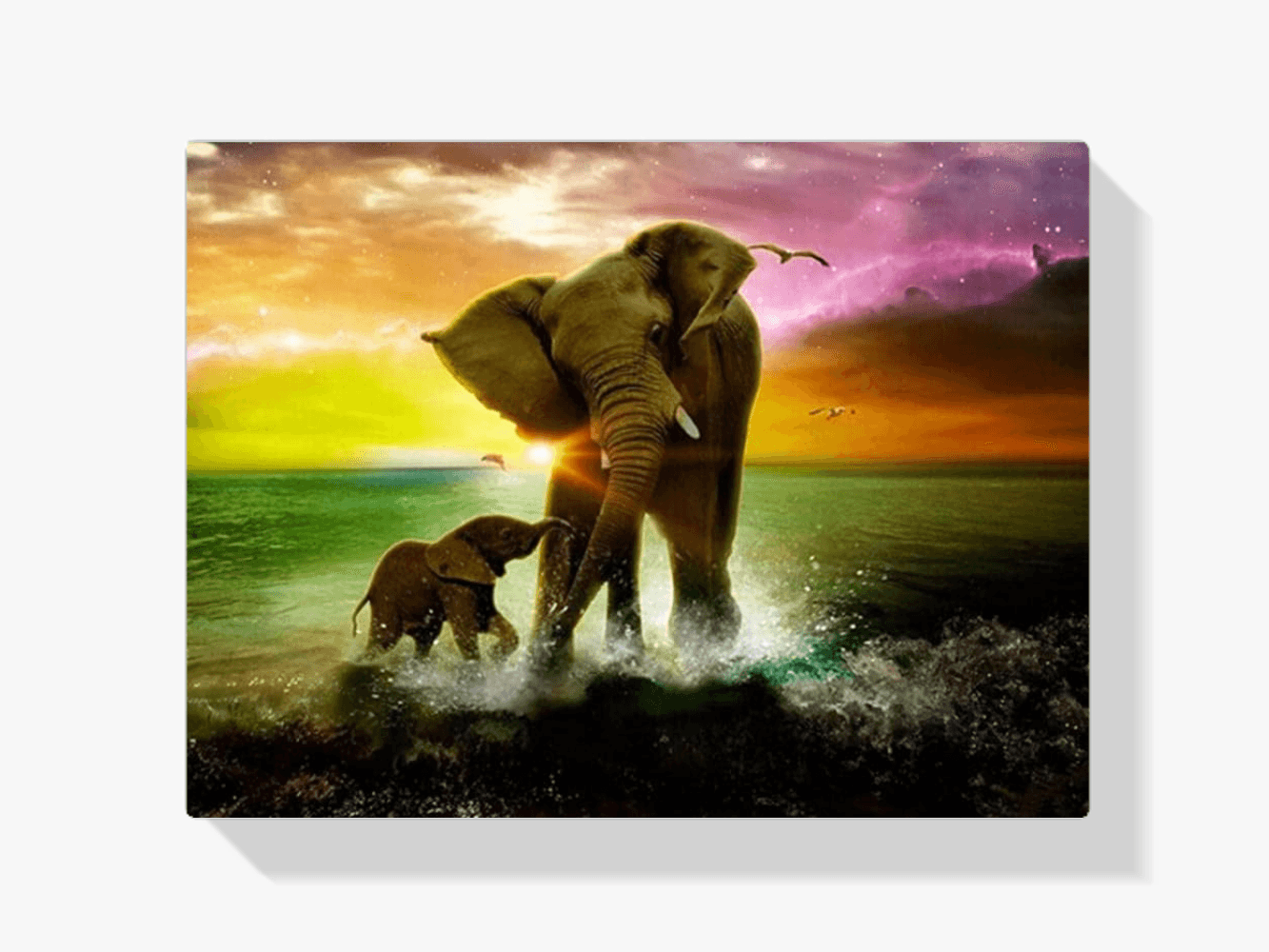 Diamantmaling Elefant med Kalv - SEOS Shop®