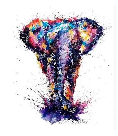 Diamantmaling Elefant med mange forskellige farver - SEOS Shop®