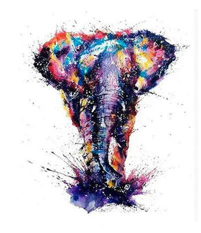 Diamantmaling Elefant med mange forskellige farver - SEOS Shop®