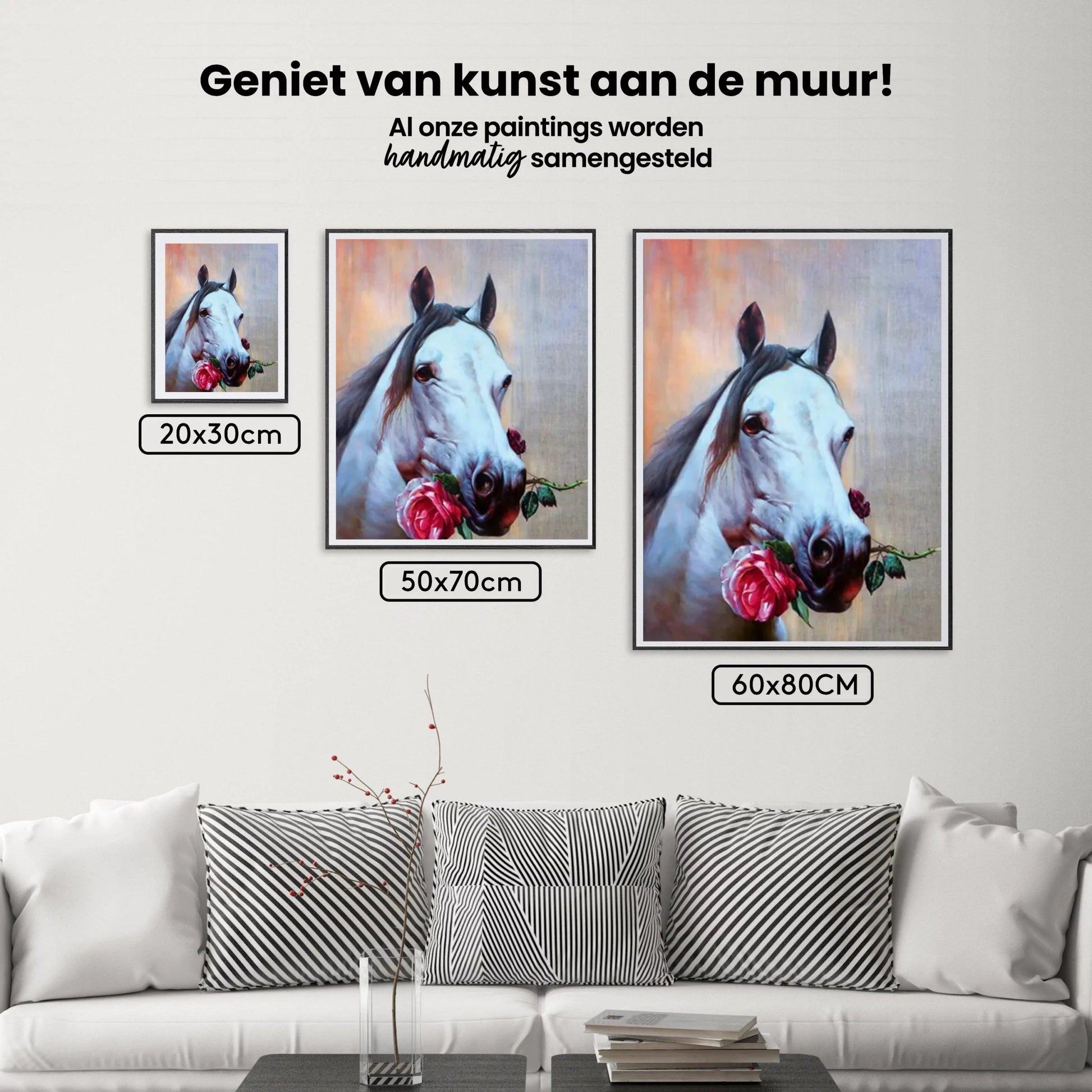 Diamantmaling Hest med Rose - SEOS Shop ® 