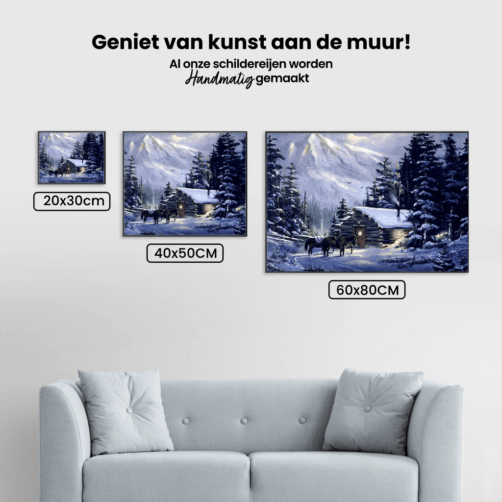 Diamantmaling Heste i en hytte - SEOS Shop ® 