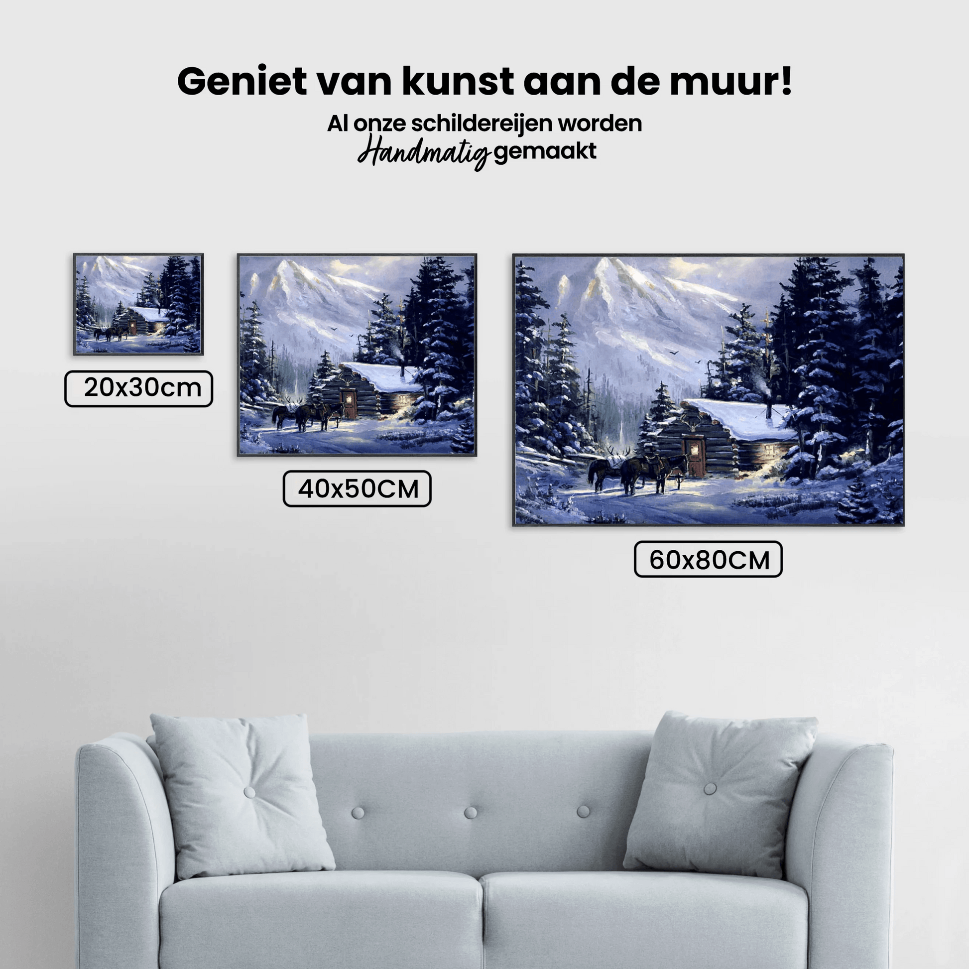 Diamantmaling Heste i en hytte - SEOS Shop ® 