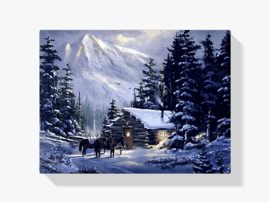 Diamantmaling Heste i en hytte - SEOS Shop ® 