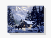 Diamantmaling Heste i en hytte - SEOS Shop ® 