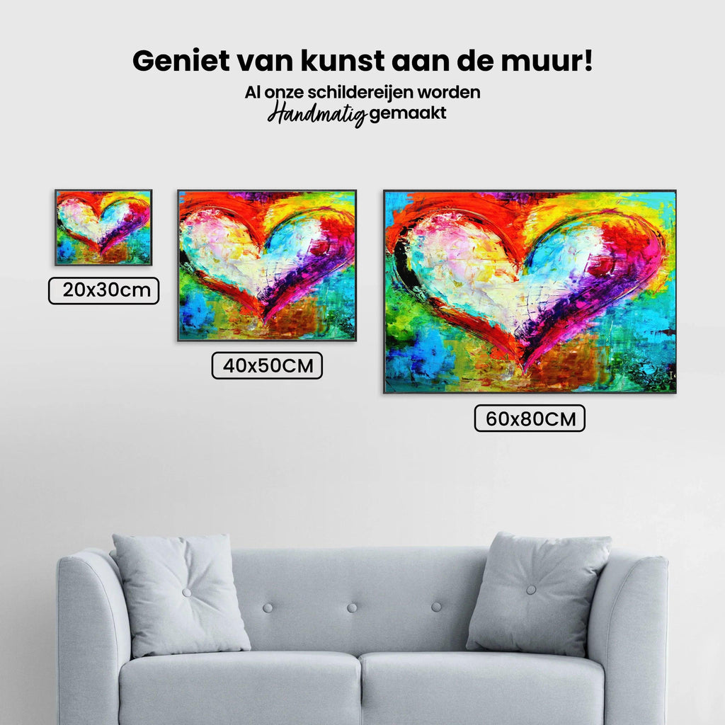 Diamantmalingssæt Farverigt Hjerte - SEOS Shop ®