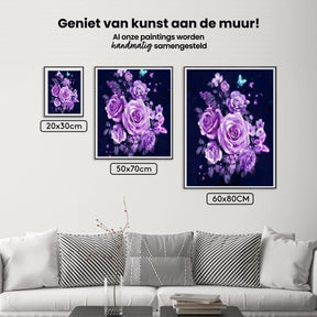 Diamantmalingssæt Lilla Blomster - SEOS Shop ®
