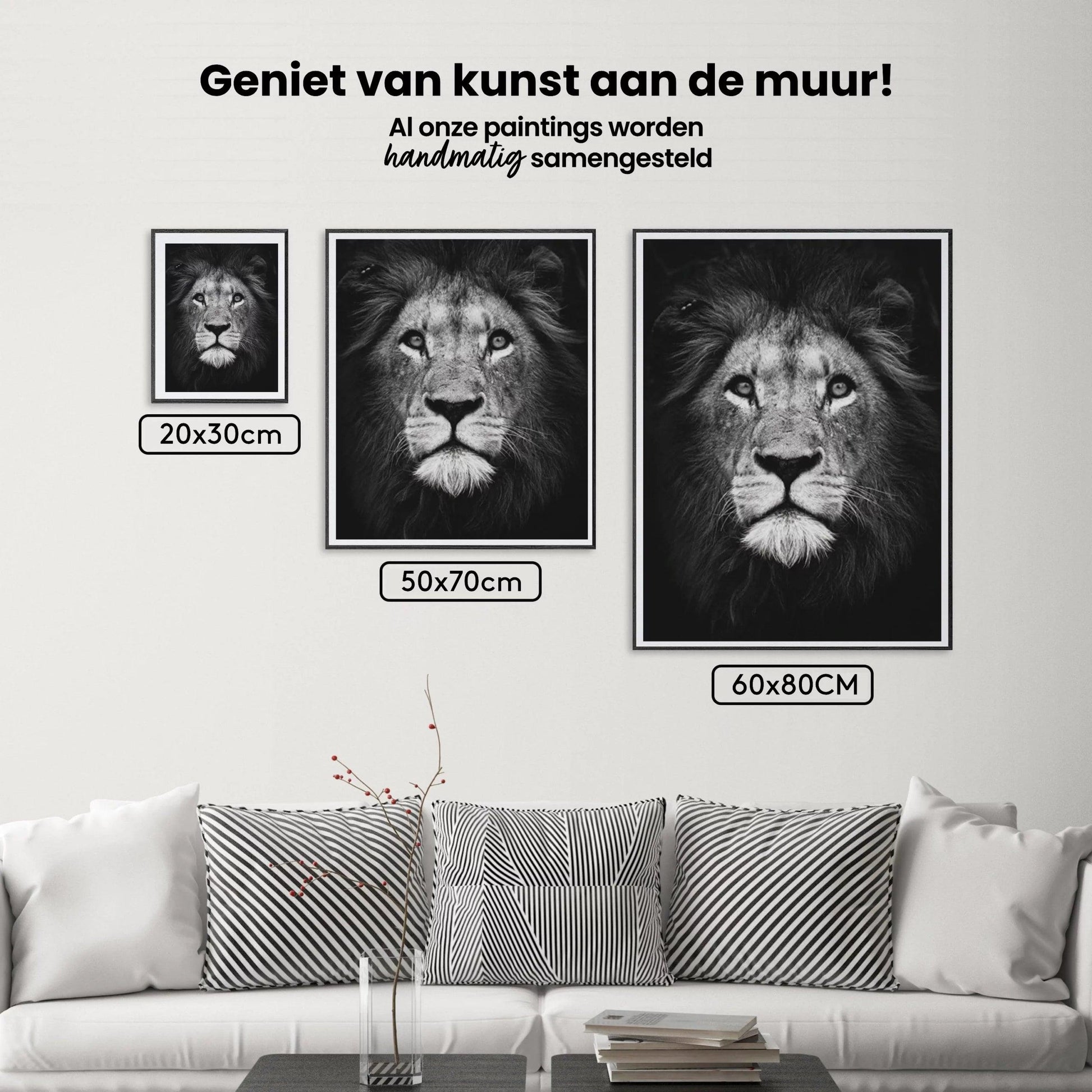 Diamantmalingssæt Sort og Hvid Løve - SEOS Shop ®