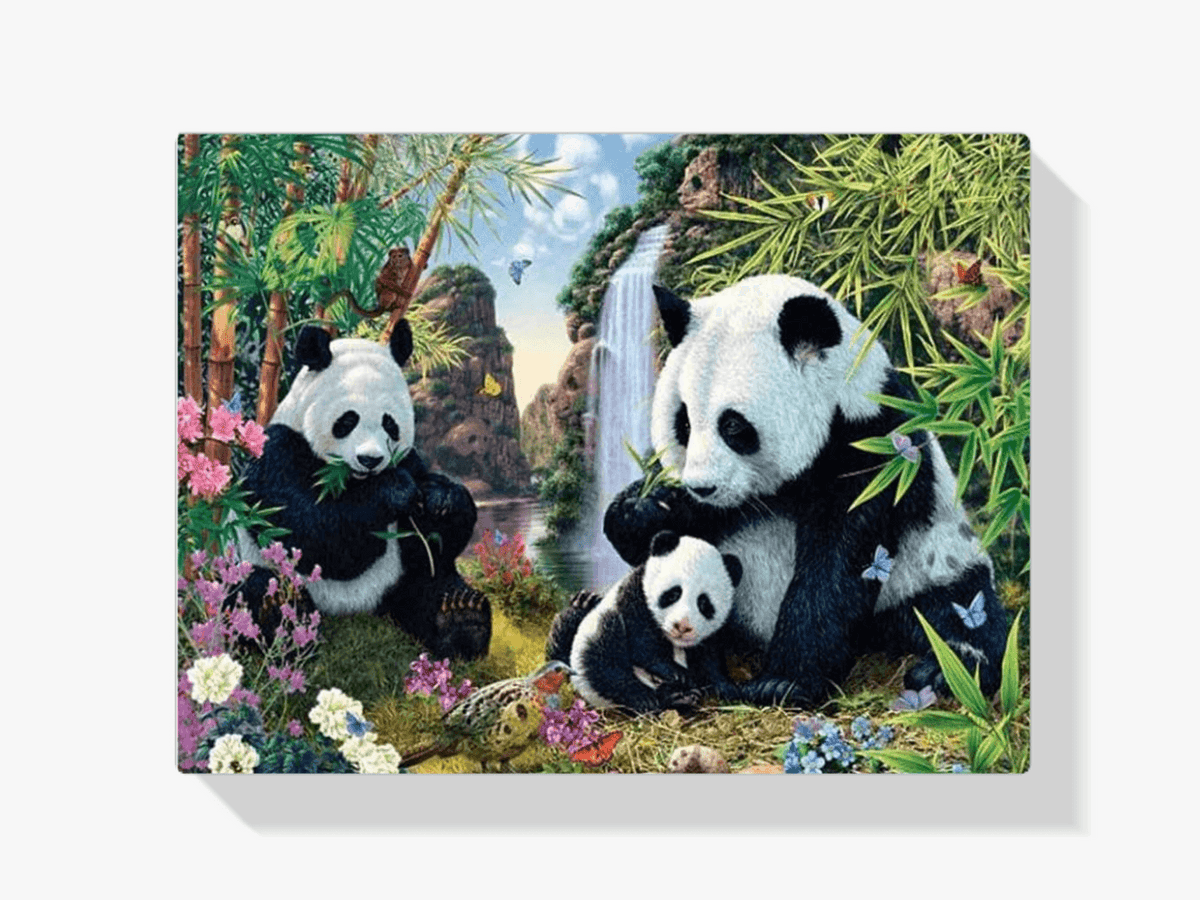 Diamantmaling Pandaer Spiser Bambus - SEOS Shop ®