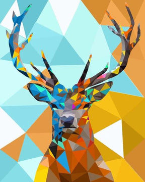 Diamantmaling - Polygon Hjortehoved 1 - SEOS®