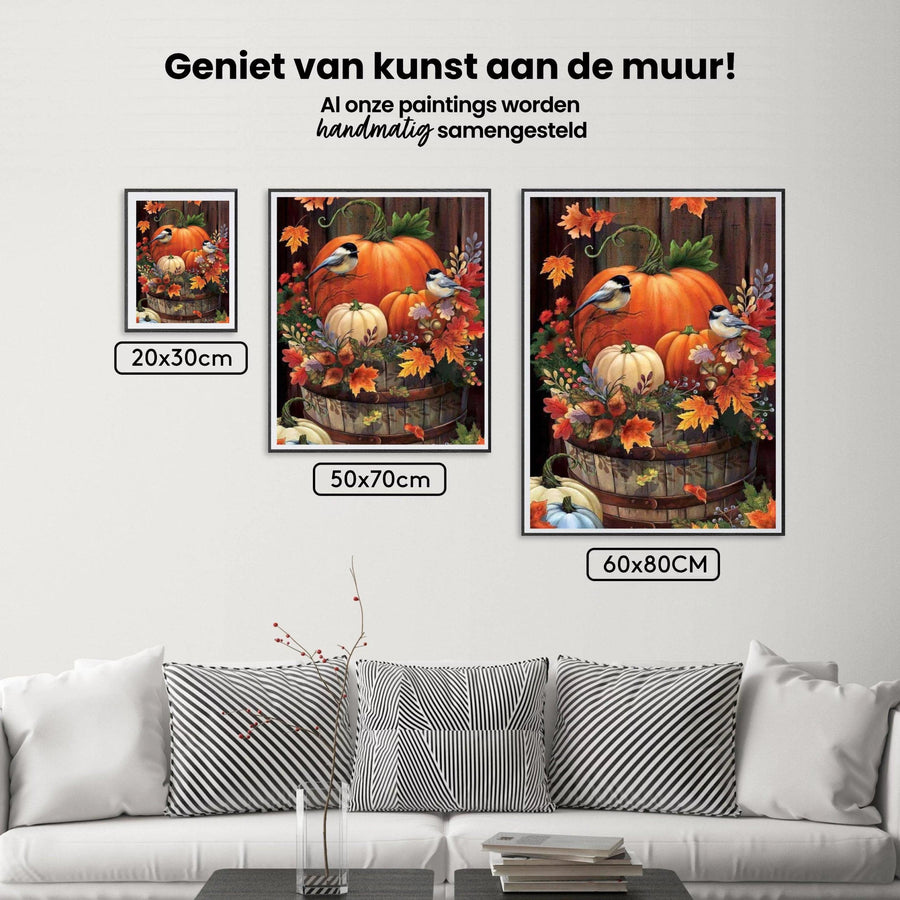 Diamantmaling Græskar og Fugle - SEOS Shop ®