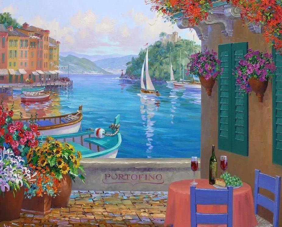 Diamantmaleri - Portofino-refleksioner - SEOS Shop ®