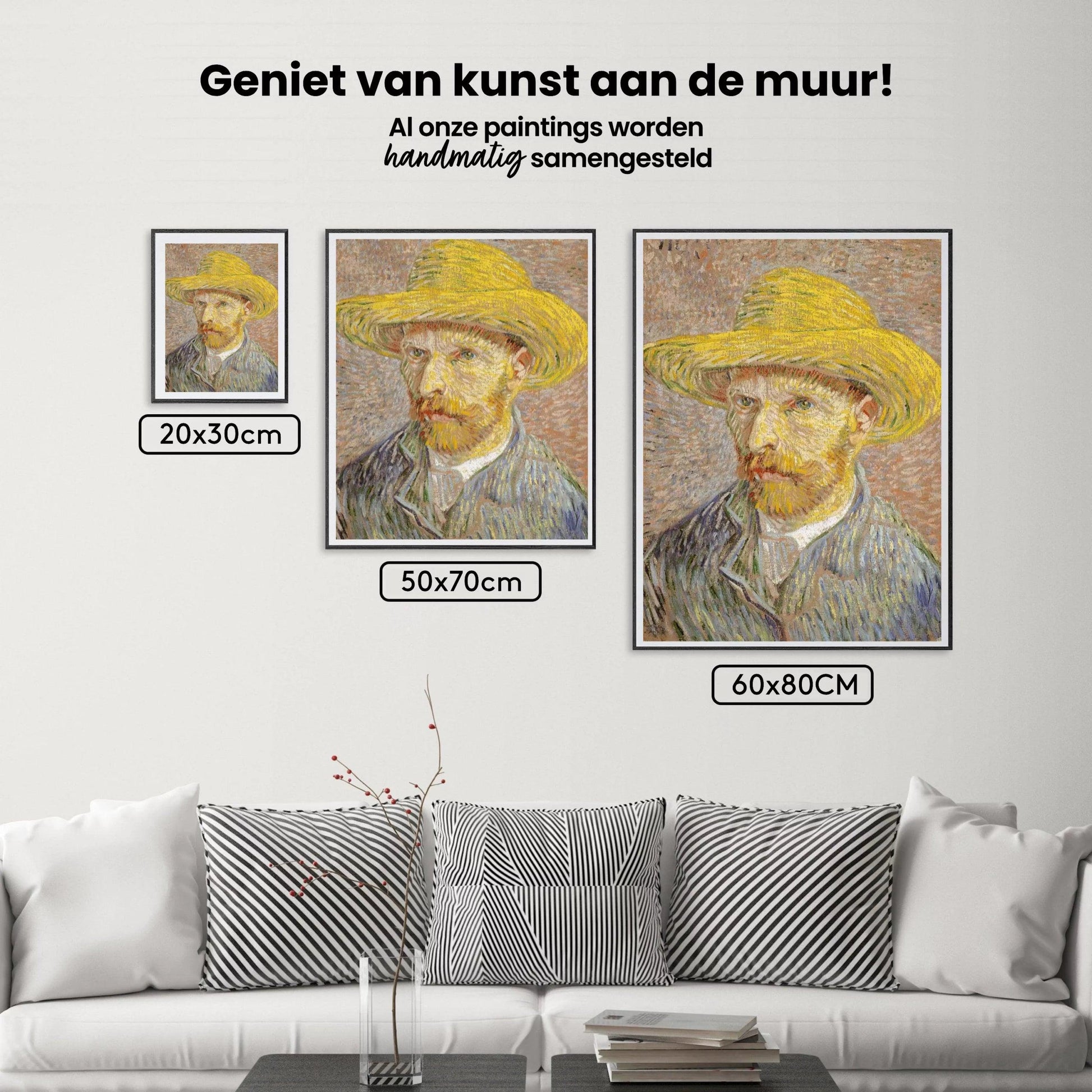Diamantmaleri Portræt Vincent van Gogh med stråhat - SEOS Shop ®