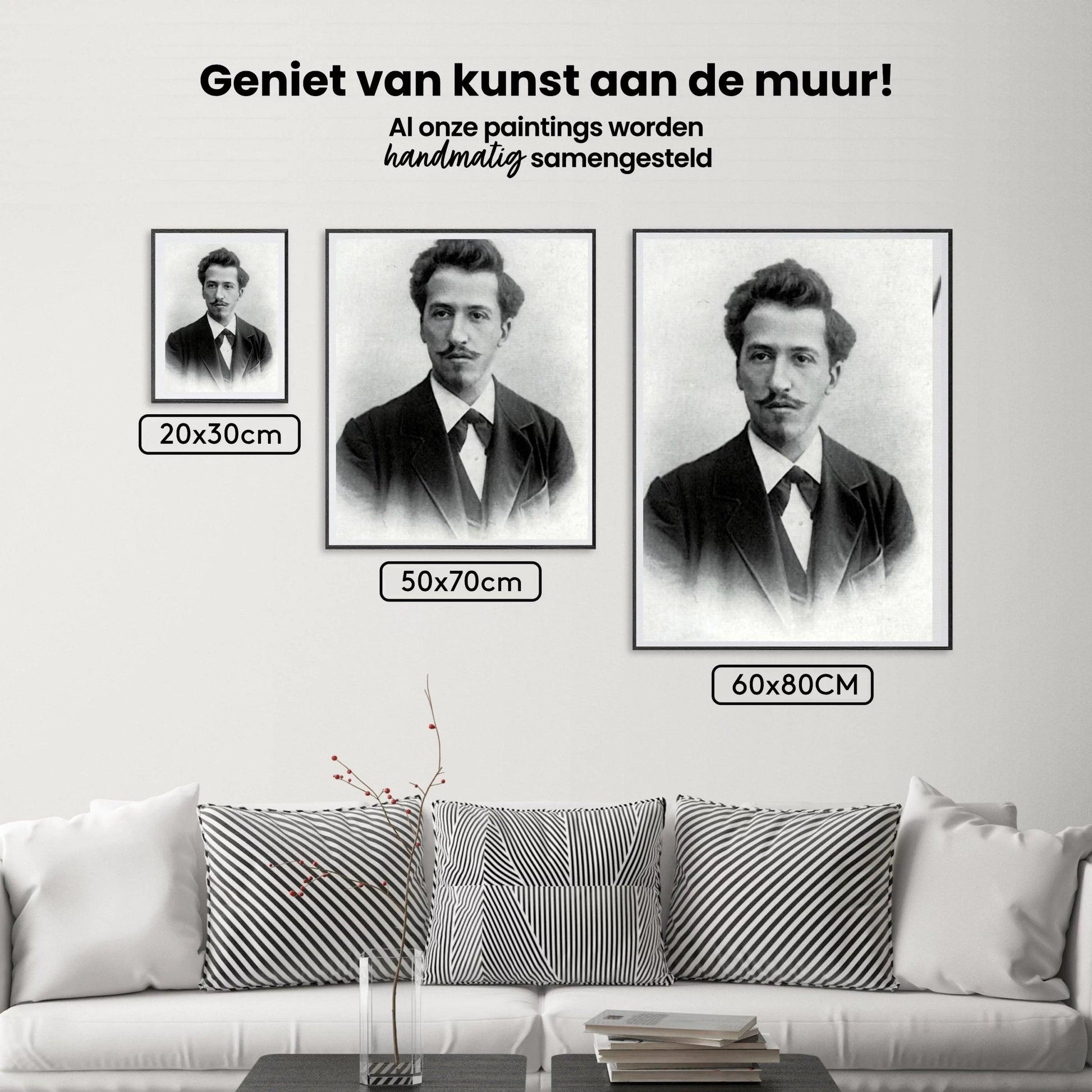 Diamantmaleri Portræt af Piet Mondrian - SEOS Shop ®